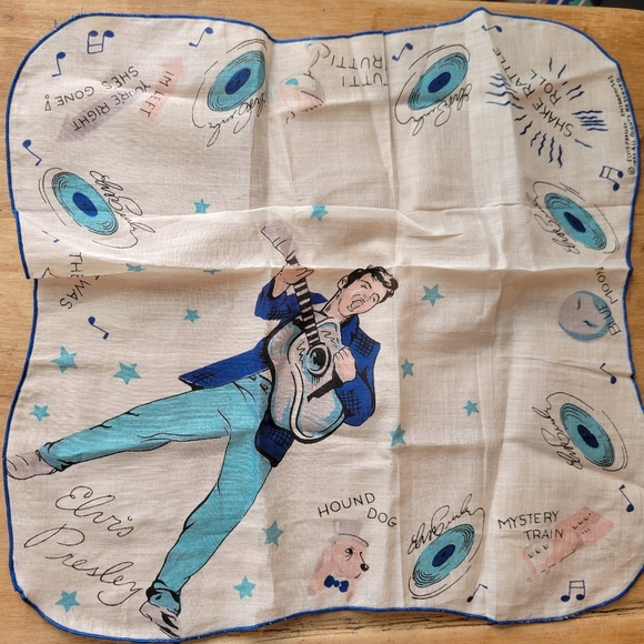 Vintage Elvis Hankie ~ 1956 Elvis Presley Enterprises Handkerchief ~ HTF ~ Nice! - Picture 6 of 11